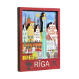 Rīgas pilsētas panorāmas ledusskapja magnēts